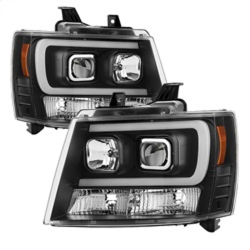 Spyder 5082565 DRL LED Projector Headlights Black For 2007-2014 Chevy Tahoe