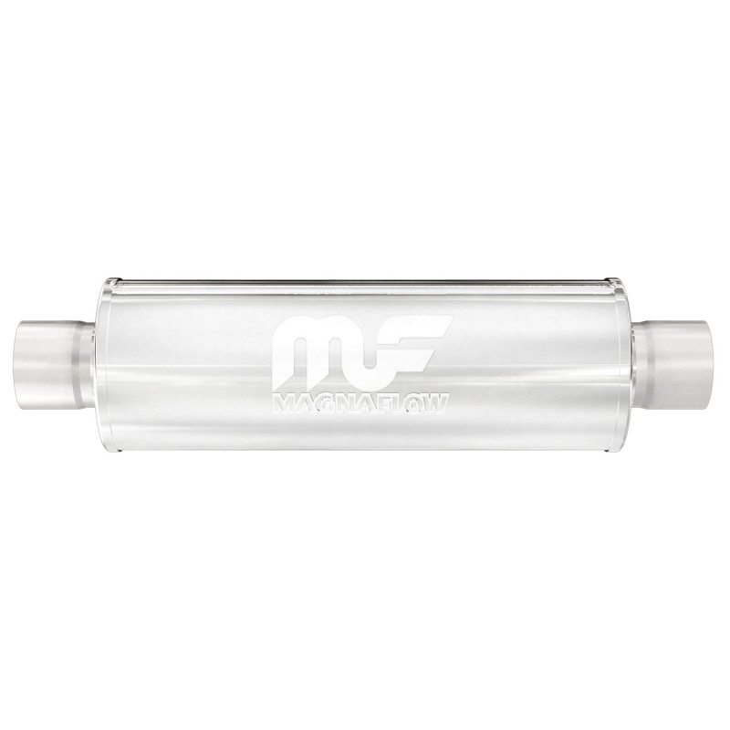 Magnaflow 10415 Stainless Steel 4" Round Muffler; 2.25 in. Inlet/2.25 in. Out