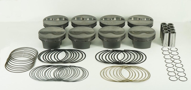 Mahle MS Piston Set SBC 359ci 4.040in Bore 3.5in Stroke 6.0in Rod .927 Pin -9cc 11.9 CR Set of 8 - 197726840