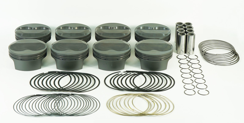 Mahle MS Piston Set SBC 433ci 4.155in Bore 4.000in Stroke 6.0in Rod 0.927 Pin 4cc 13.9 CR Set of 8 - 930208855