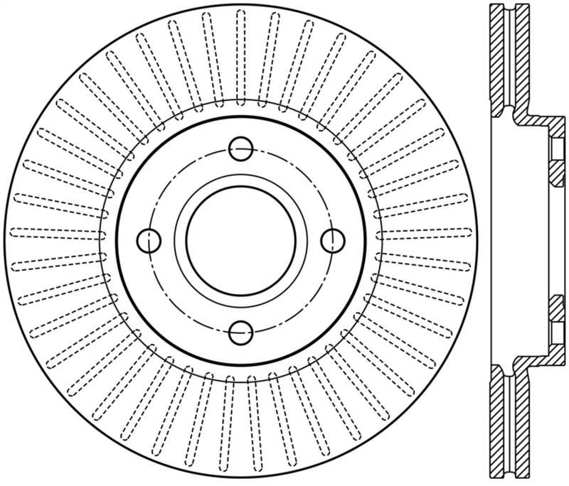 StopTech 126.61110SL Sport Slotted Brake Rotor For 14-19 Ford Fiesta