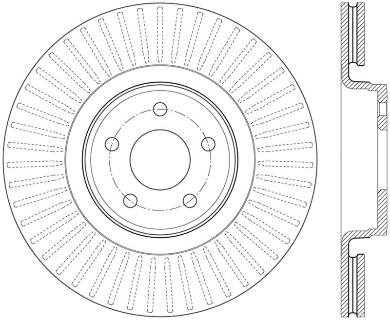 StopTech 126.65146SL Sport Slotted Brake Rotor For 13-18 Ford Focus