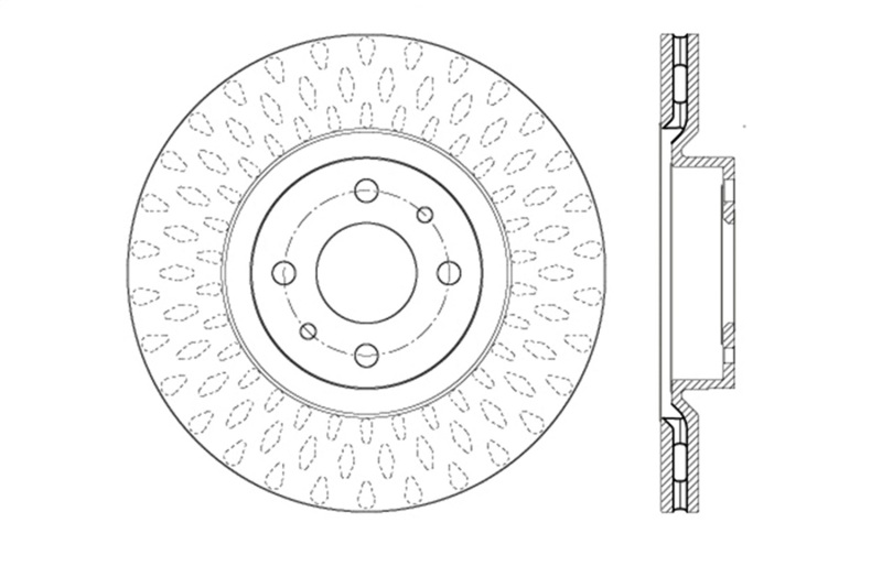 StopTech 127.04004L Sport Drilled & Slotted Brake Rotor For 15-20 Ram 700