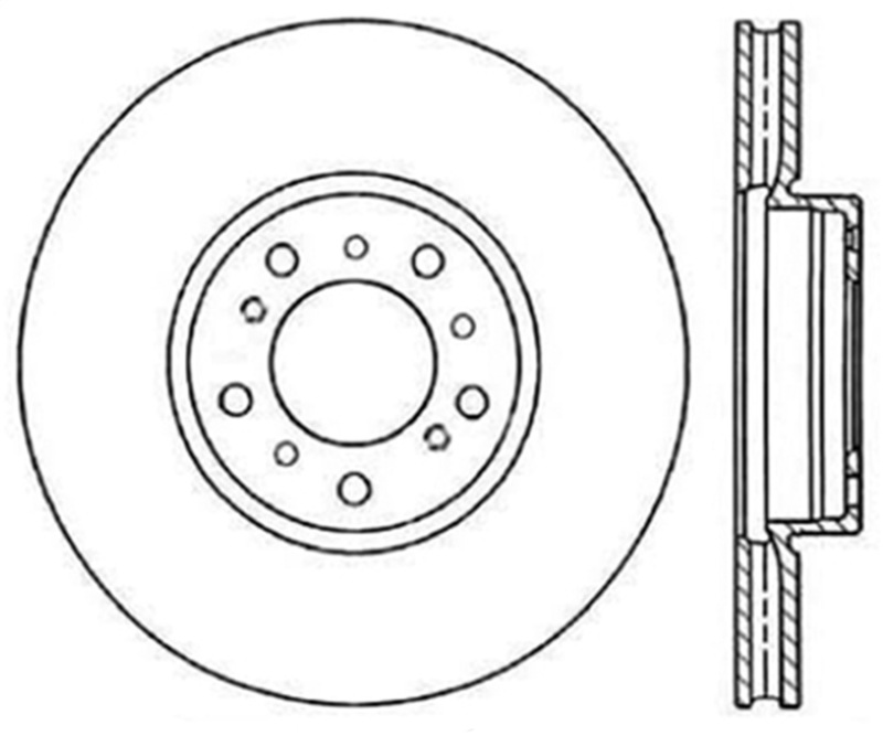 StopTech 127.34058L Sport Drilled & Slotted Brake Rotor Front Left
