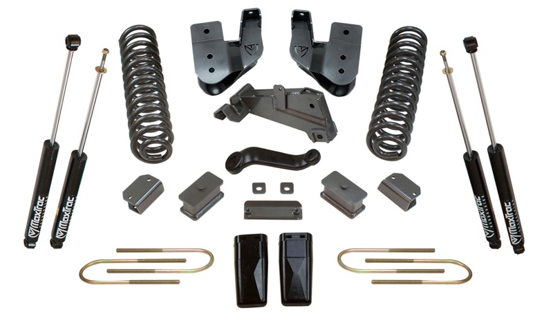 MaxTrac 13-18 RAM 3500 4WD 4in/1in MaxPro Coil Lift Kit w/Radius Arm Brkts & MaxTrac Shocks - K947341