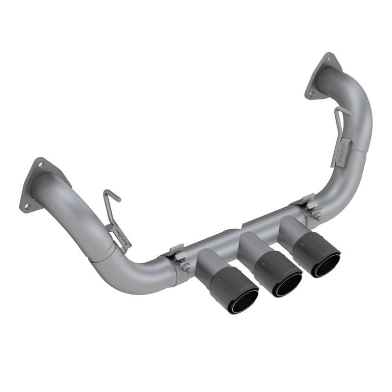 MBRP S49003CF 2.5" Cat Back Exhaust, Triple Rear Exit with Carbon Fiber Tips NEW