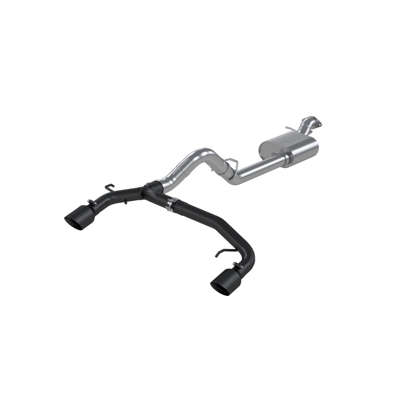 MBRP S5241BLK 3" Steel Cat-Back Exhaust System, 2.5" Dual Split Rear Exit NEW