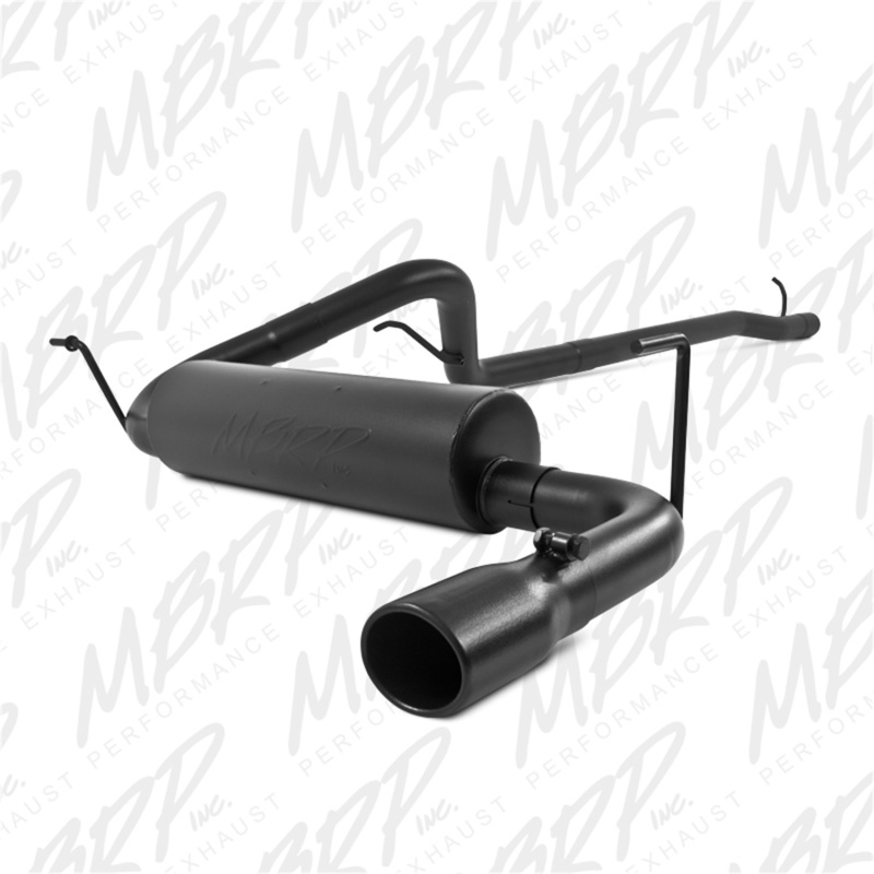 MBRP S5526BLK Exhaust System Rear Axle-Back Steel Rear Exit Aluminized/Black Tip
