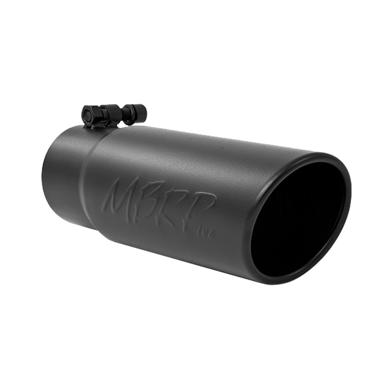 MBRP T5115BLK Exhaust Tip 3.5"OD Angled Rolled End 3"I.D.inlet 10"length