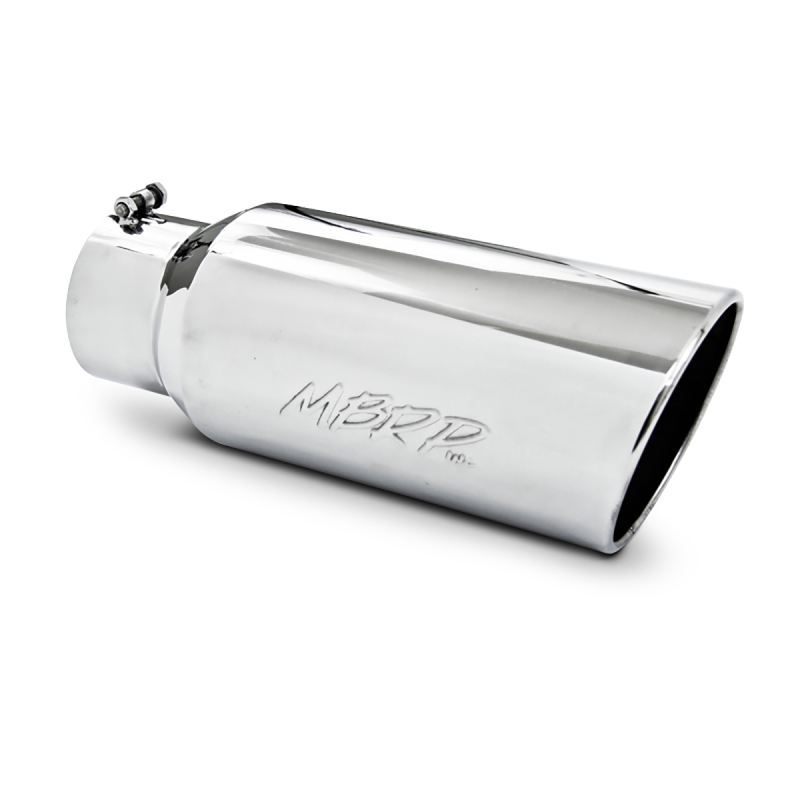 MBRP T5127 Exhaust Tail Pipe Tip - 7" O.D. Rolled End; 5" Inlet; 18" Length