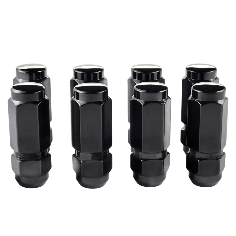 McGard Hex Lug Nut (Cone Seat / Duplex) 9/16-18 / 7/8 Hex / 2.5in. Length (8-Pack) - Black - 64816