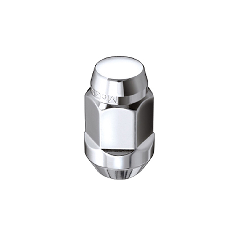 McGard Hex Lug Nut (Cone Seat Bulge Style) 1/2-20 / 3/4 Hex / 1.45in. Length (Box of 100) - Chrome - 69410