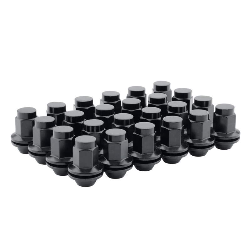 Method Lug Nut Kit - 14x1.5 - Mag Shank - Black - Dually (Sprinter) - Set of 24 - LK-W566014DMB