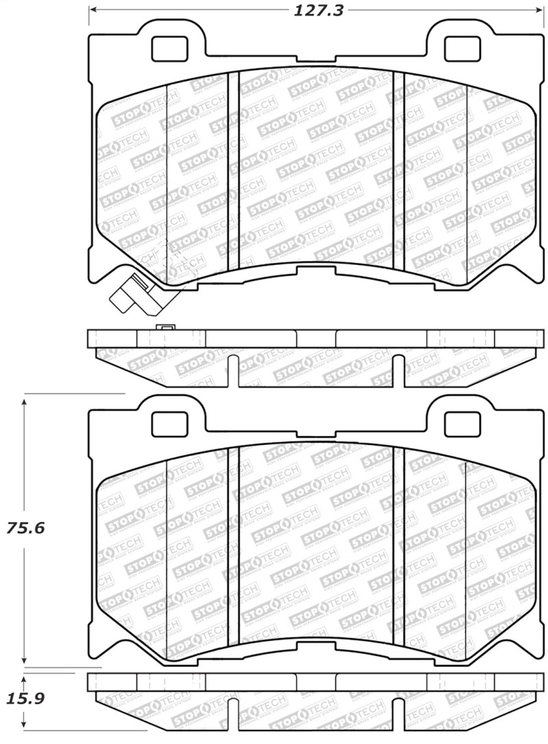 StopTech Street Select Brake Pads - Front - 305.13460