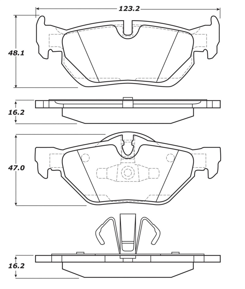 StopTech 308.12670 Rear Disc Brake Pad-Street Brake Pads Fits 07-13 BMW 328i