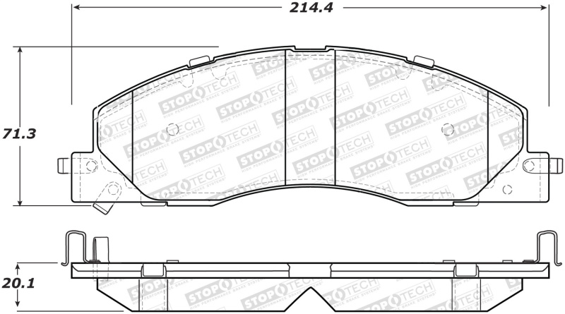 StopTech 309.13990 Sport Brake Pads Rear For Dodge Ram 2500 3500 2009-2018 NEW