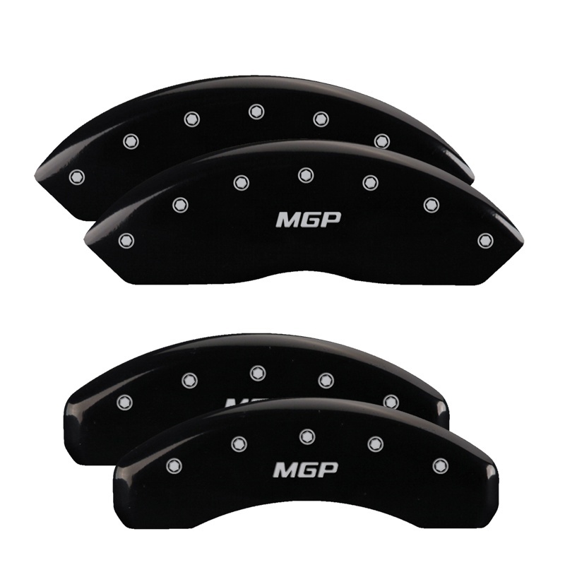 MGP 4 Caliper Covers Engraved Front & Rear MGP Black finish silver ch - 42014SMGPBK