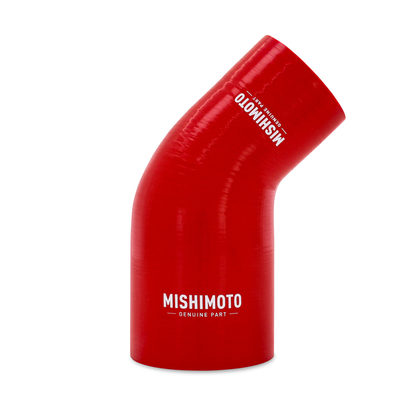 Mishimoto Silicone Reducer Coupler 45 Degree 3in to 3.5in - Red - MMCP-R45-3035RD