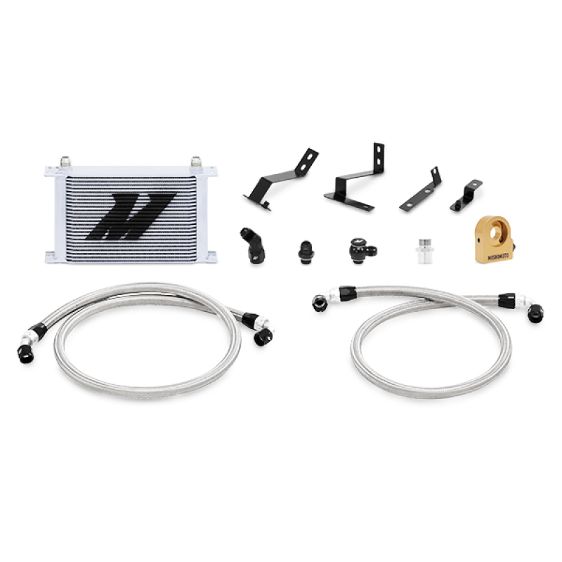 Mishimoto 2016+ Chevy Camaro Oil Cooler Kit w/ Thermostat - Silver - MMOC-CAM8-16TSL