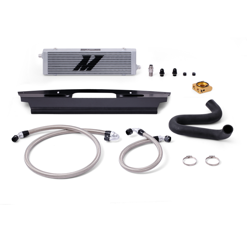 Mishimoto 2015+ Ford Mustang GT Thermostatic Oil Cooler Kit - Silver - MMOC-MUS8-15T