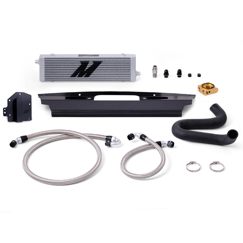 Mishimoto 15-17 Ford Mustang GT Right-Hand Drive Thermostatic Oil Cooler Kit - Silver - MMOC-MUS8-15TRHD