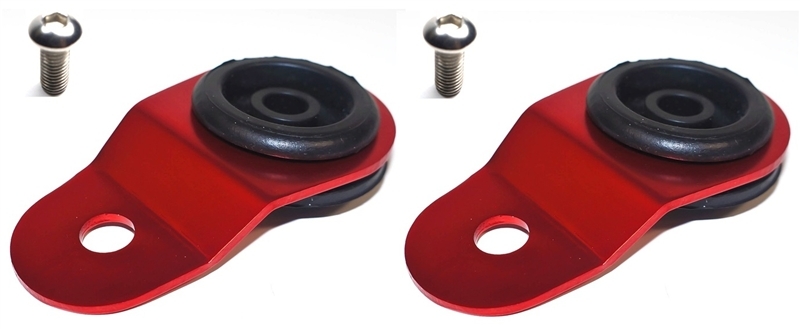 Torque Solution Radiator Mount Combo with Inserts (RED) : Mitsubishi Evolution 7/8/9 - TS-EV-008IC