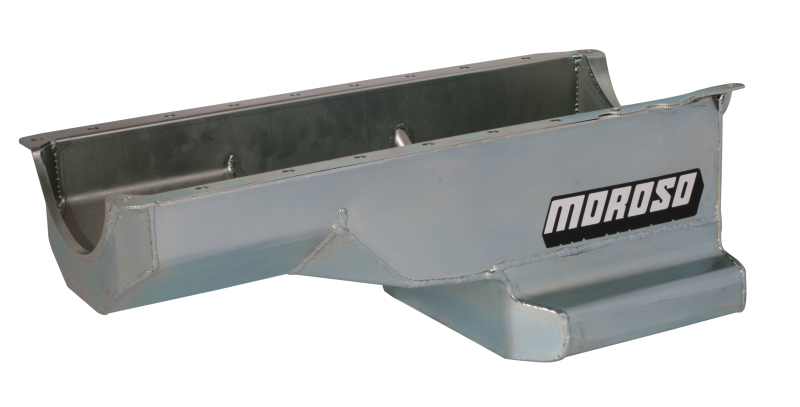 Moroso 20411 Engine Oil Pan Street/Strip Rear Sump 6 qt 8" Deep Steel Z"c Oxide