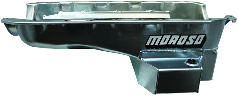 Moroso 20420 Engine Oil Pan Street/Strip Rear Sump 6-1/2 qt 8in Deep Baffled