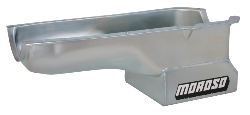 Moroso 20480 Oil Pan Steel Clear Zinc 7 qt. For Oldsmobile V8 260-455