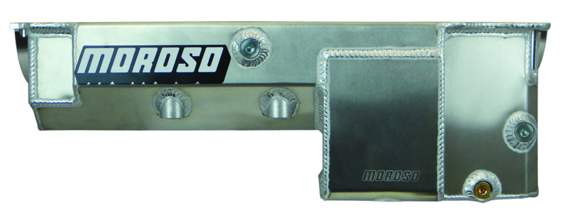 Moroso 20485 Engine Oil Pan Rear Sump 6 qt 8in Deep Aluminum Natural
