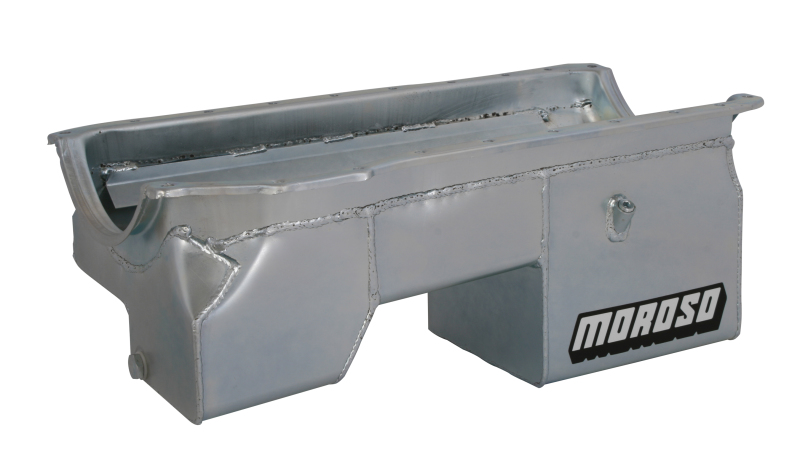 Moroso 20530 Oil Pan Steel Clear Zinc 8 qt. For Mercury Fox-Body 351C/351M