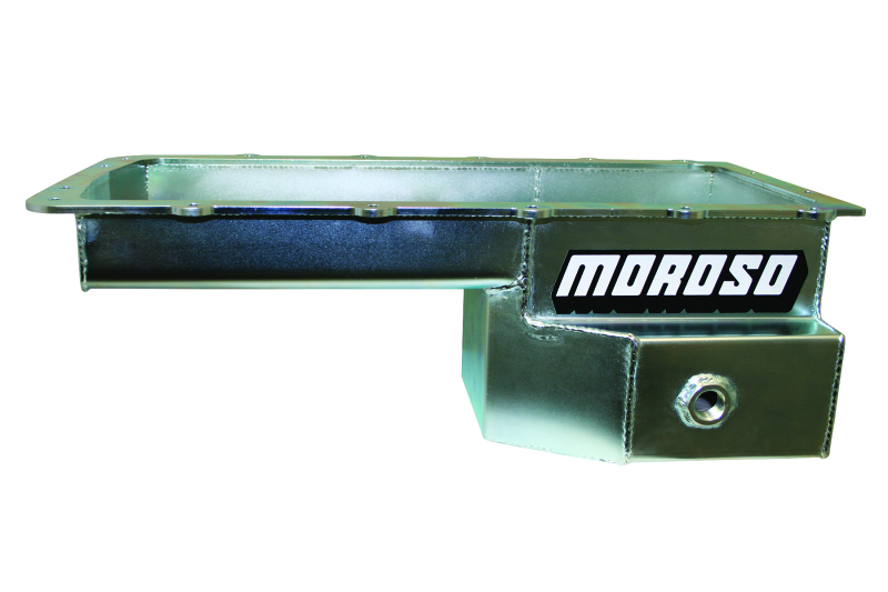 Moroso 20575 Oil Pan; Road Race Baffled; Rear T-Sump; For Ford 5.0 Coyote