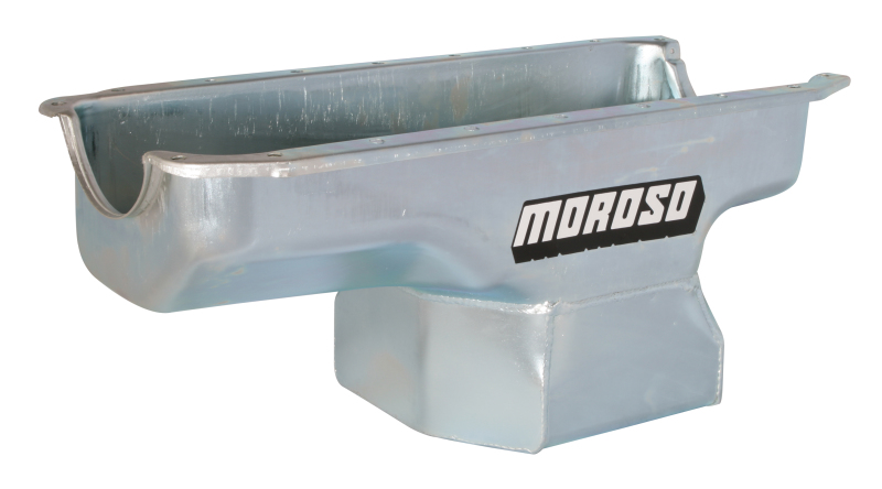 Moroso 20730 Oil Pan Steel Clear Zinc 8 qt. For Chrysler Dodge Plymouth 360