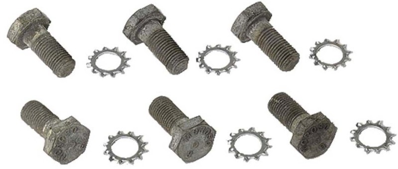 Moroso 38760 Flywheel/Flex Plate Bolts-7/16-20x3/4; set of 6 bolts and washers