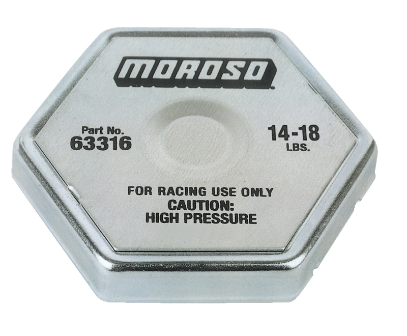 Moroso 63316 Racing Radiator Cap 14-18 Lbs