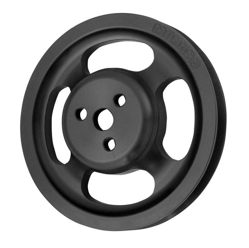 Moroso 64887 Vacuum Pump Pulley; V-Belt; 1 Groove; Aluminum; Black Anodize