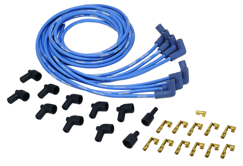 Moroso 72820 Spark Plug Wire Set; Blue Max; Solid Core; 8 mm; Blue For V8