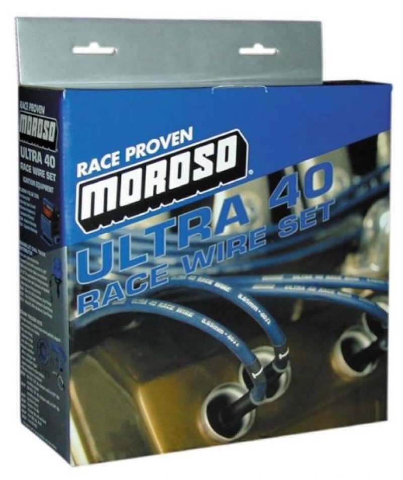 Moroso 73712 Spark Plug Wire Set; Ultra 40; 8.65 mm; Black; For BBC
