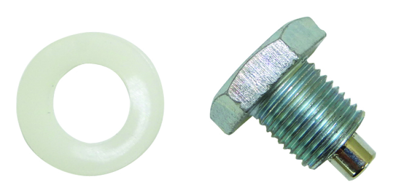Moroso Oil Pan Drain Plug w/Nylon Washer - Clear Zinc - 97001