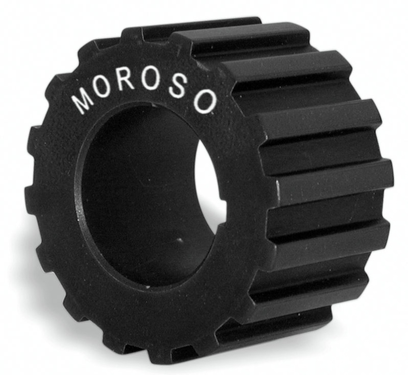 Moroso 97170 Crankshaft Pulley; Gilmer; 16 Tooth; Aluminum; Black Anodize