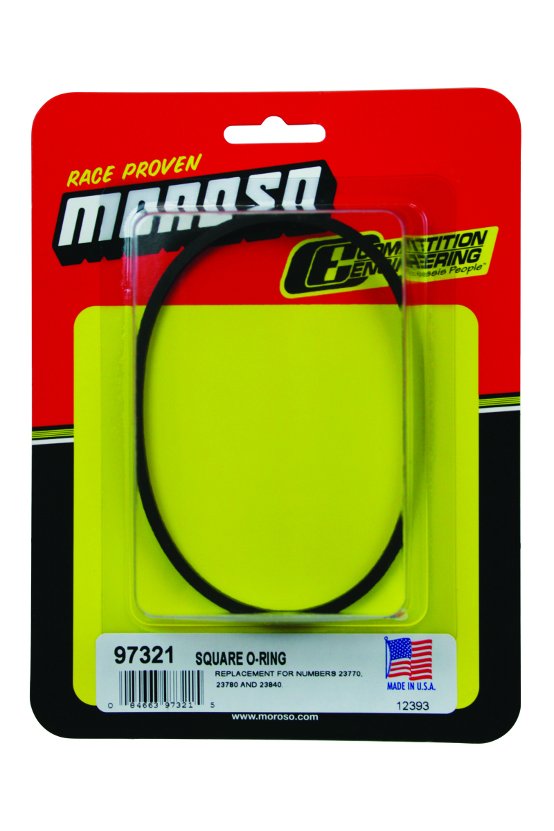 Moroso 97321 Square O-Ring For Oil Filter Bypass Plate