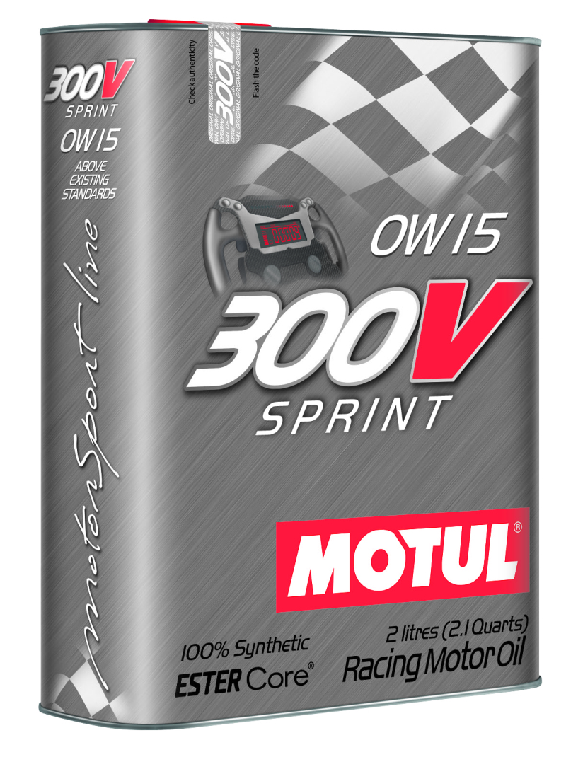 Motul 2L Synthetic-ester Racing Oil 300V SPRINT 0W15 - 104238