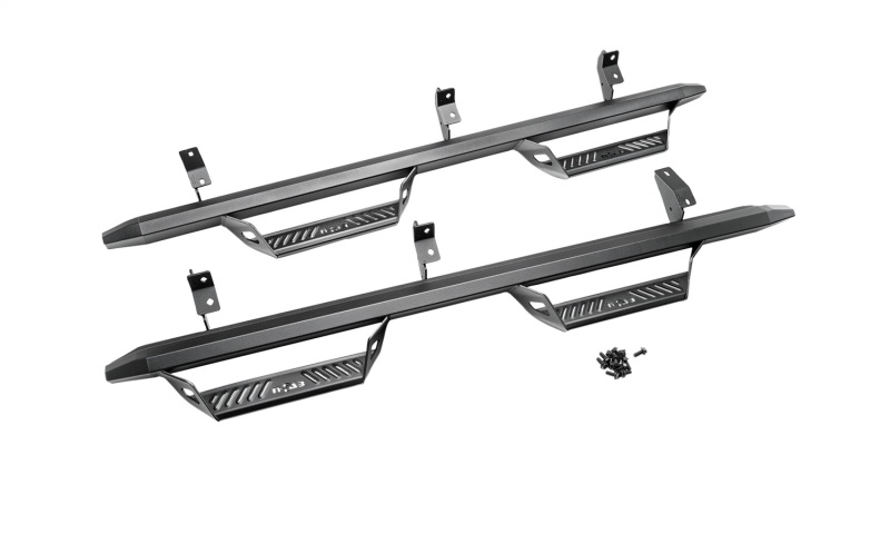 N-FAB PRF2172B-TX Step Bar Predator PRO Aluminum Textured Black For Bronco 21-22