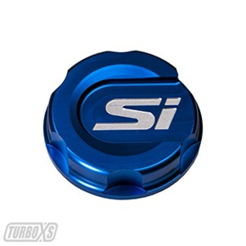 Turbo XS HC-OC-BLU-SI Blue Premium Aluminum Oil Cap For Honda Civic Si