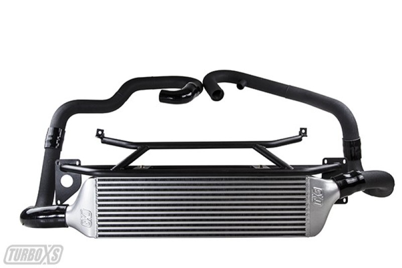 Turbo XS STI15-FMIC-BLK Front Mount Intercooler Kit with Wrinkle Black Pipes