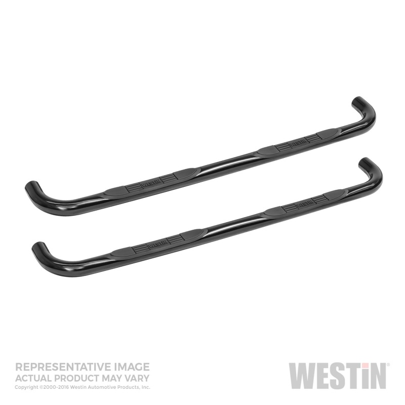Westin 23-1435 E-Series 3 Round Nerf Step Bars, Dual Step Pad, Black, Steel NEW