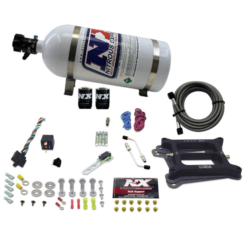 Nitrous Express 30040-10 Nitrous System 10 lb Bottle 4150 4-Barrel/Gas Kit