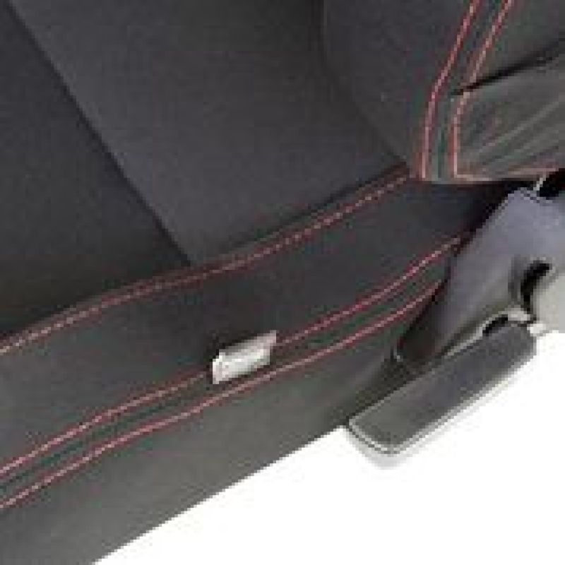 NRG Sport Seats (Pair) Type-R Cloth w/NRG Logo - Black w/Red Stitch - RSC-200L/R