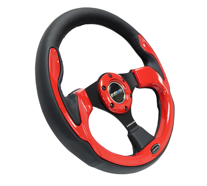 NRG RST-001RD Reinforced Sport Steering Wheel 320mm Red Trim