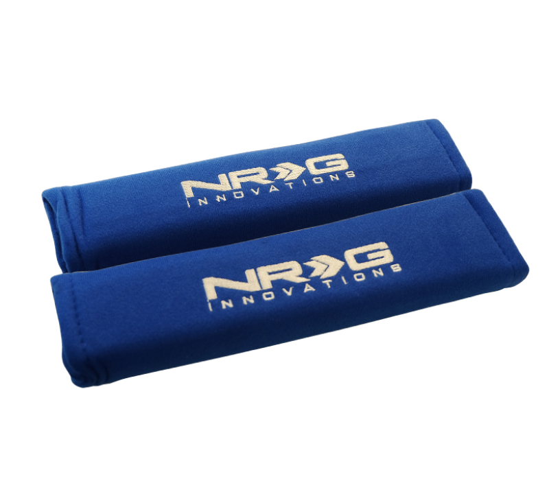 NRG Seat Belt Pads 2.7in. W x 11in. L (Blue) Short - 2pc - SBP-27BL